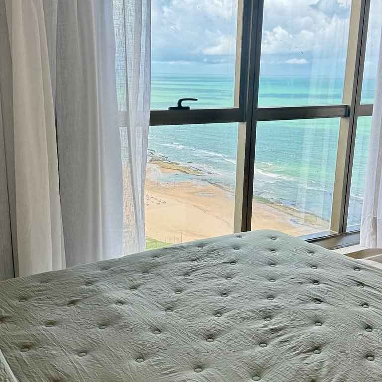 Flat Alto Luxo Com Vista do Mar