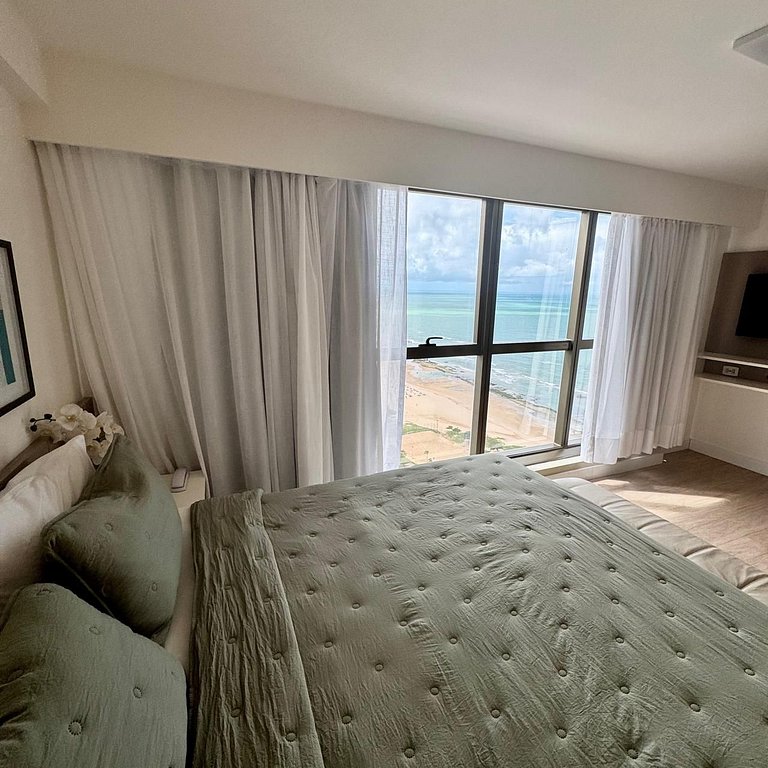 Flat Alto Luxo Com Vista do Mar