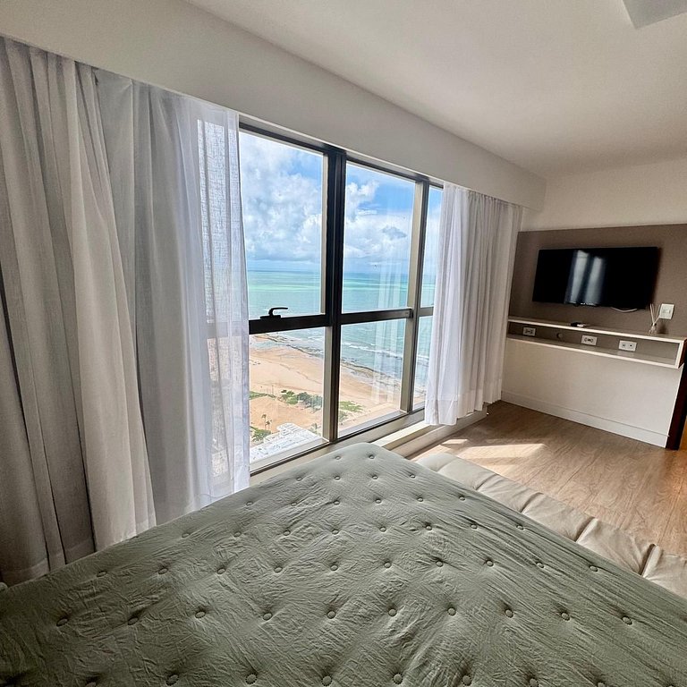 Flat Alto Luxo Com Vista do Mar