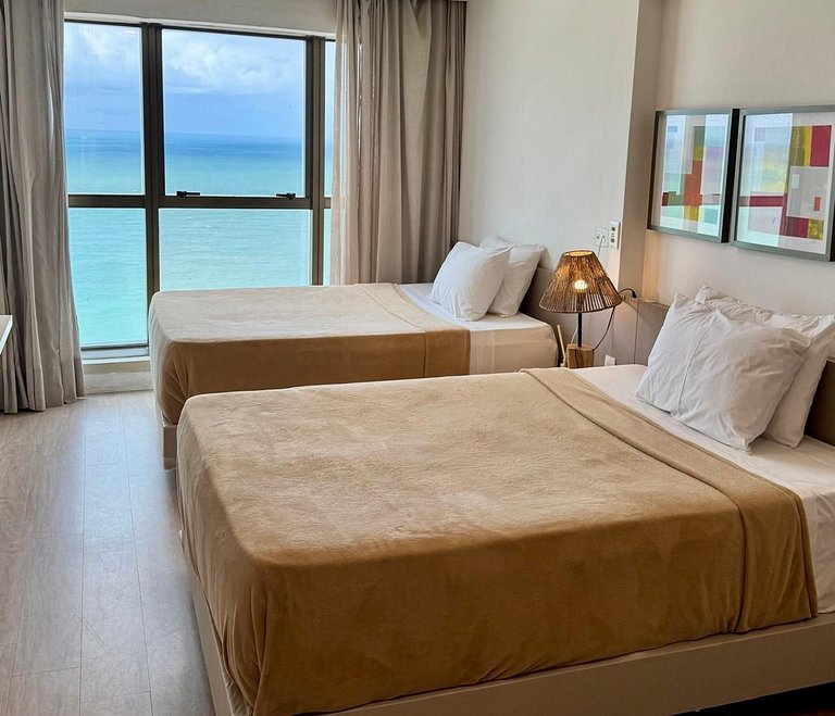 Apartamento Duas Camas de Casal Andar Alto