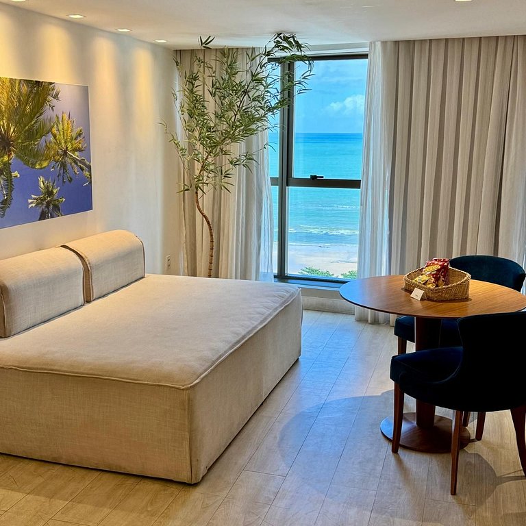 Flat Alto Luxo Beira Mar Com Duas Camas de Casal