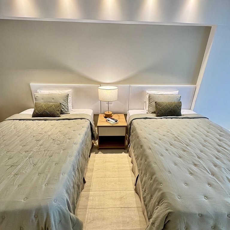 Flat Alto Luxo Beira Mar Com Duas Camas de Casal