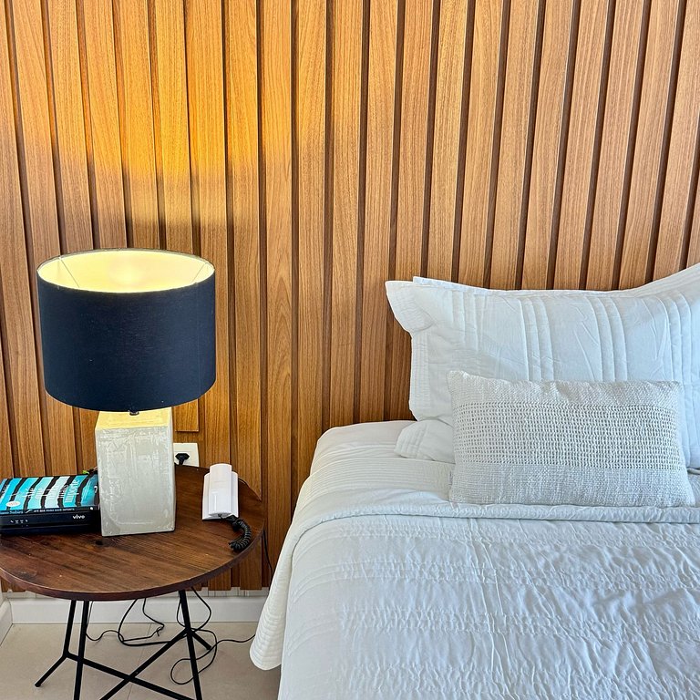 Flat Luxo Com Varanda Vista Mar