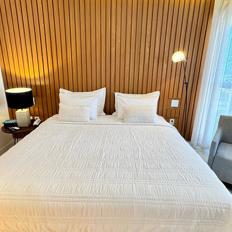Flat Luxo Com Varanda Vista Mar