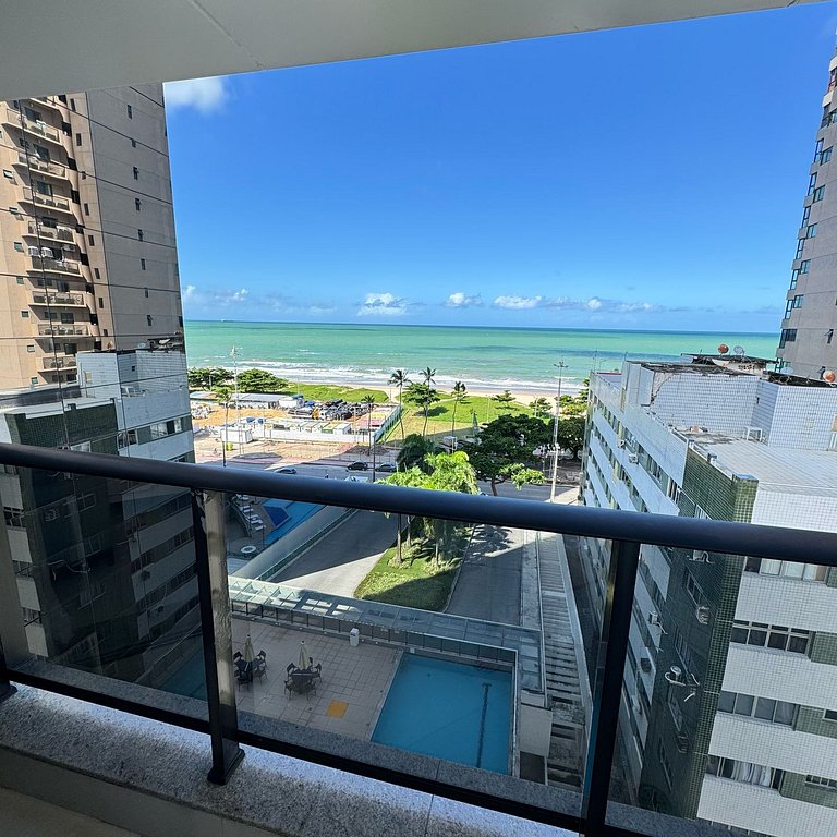 Flat Luxo Com Varanda Vista Mar