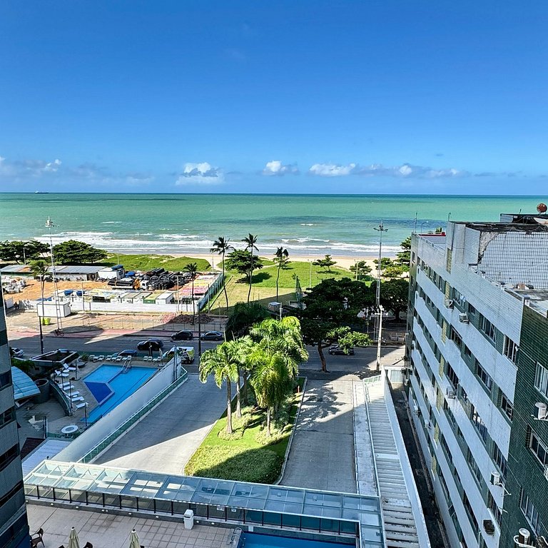 Flat Luxo Com Varanda Vista Mar