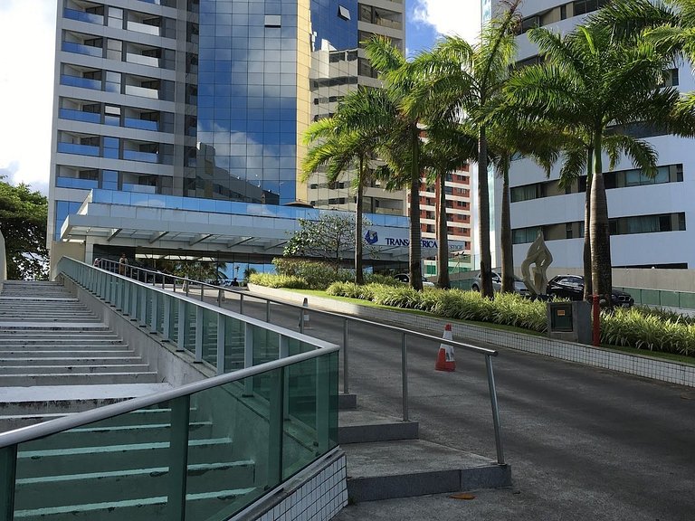 Flat Luxo Com Varanda Vista Mar