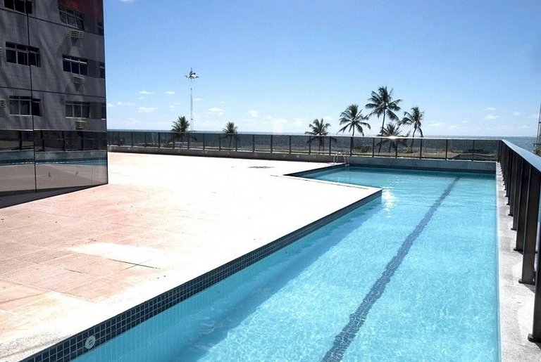 Flat Luxo Com Varanda Vista Mar