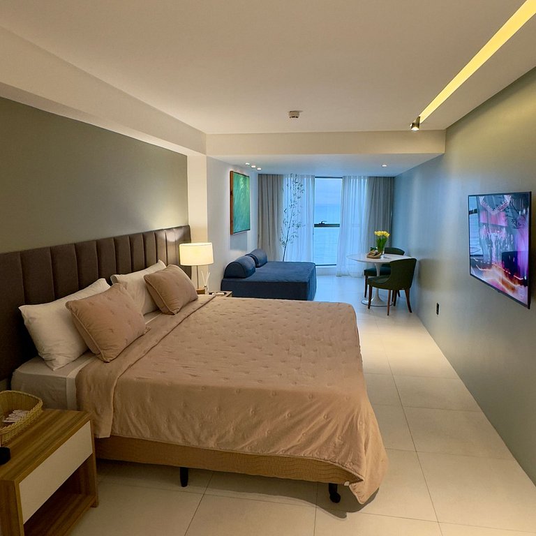 Flat Charme Com Vista do Mar