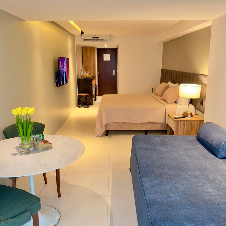Flat Charme Com Vista do Mar