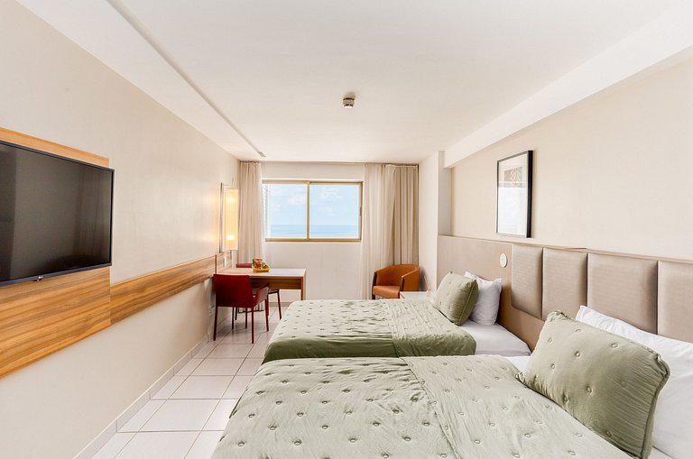 Suite Standard Com Duas Camas e Vista do Mar