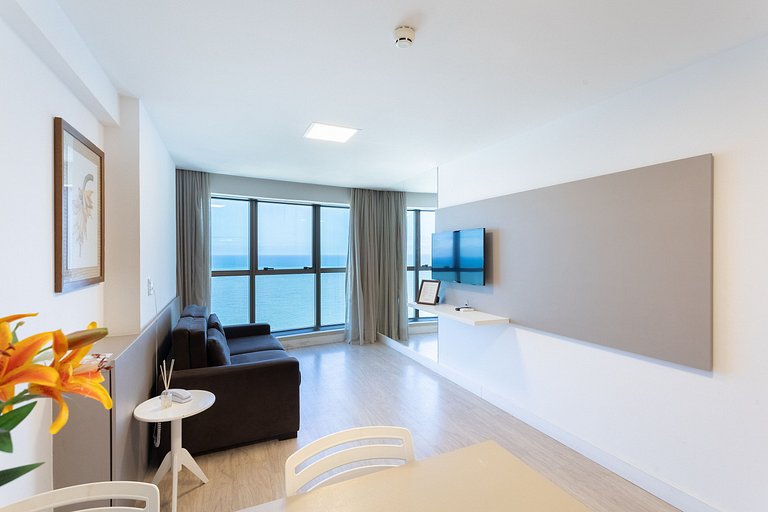 Flat Alto Luxo Com Vista do Mar