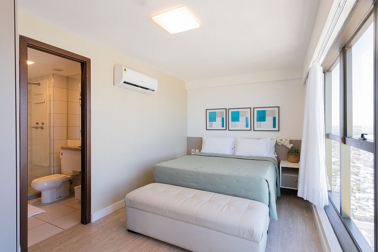 Flat Alto Luxo Com Vista do Mar