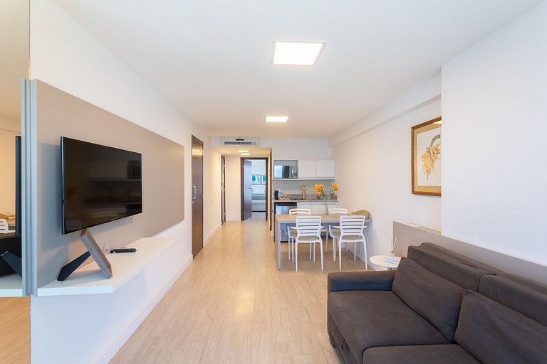 Flat Alto Luxo Com Vista do Mar