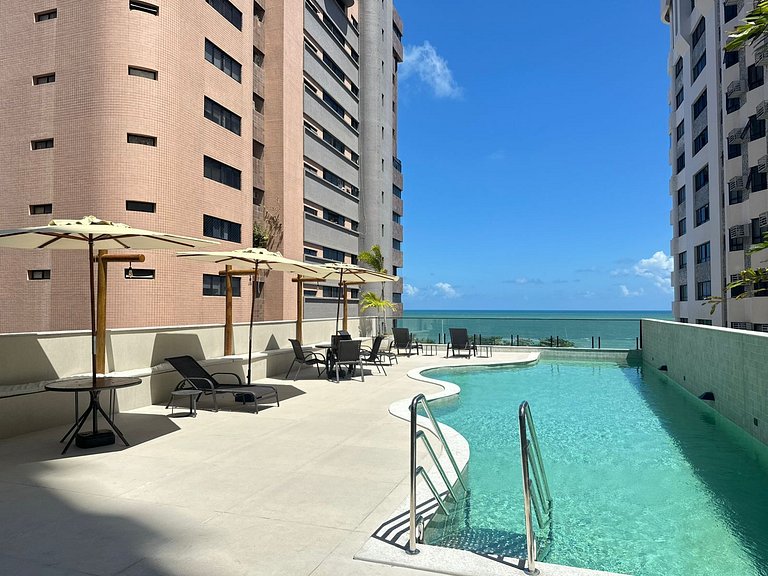 Flat Alto Luxo Com Vista do Mar