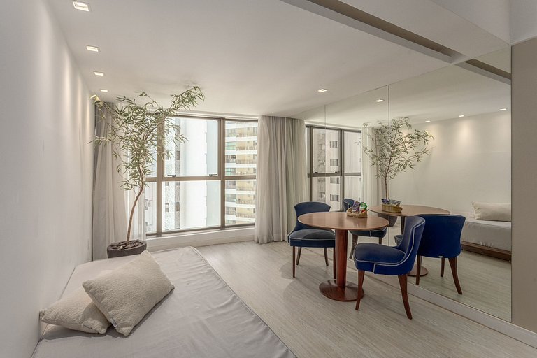 Flat Alto Luxo Beira Mar Com Duas Camas de Casal