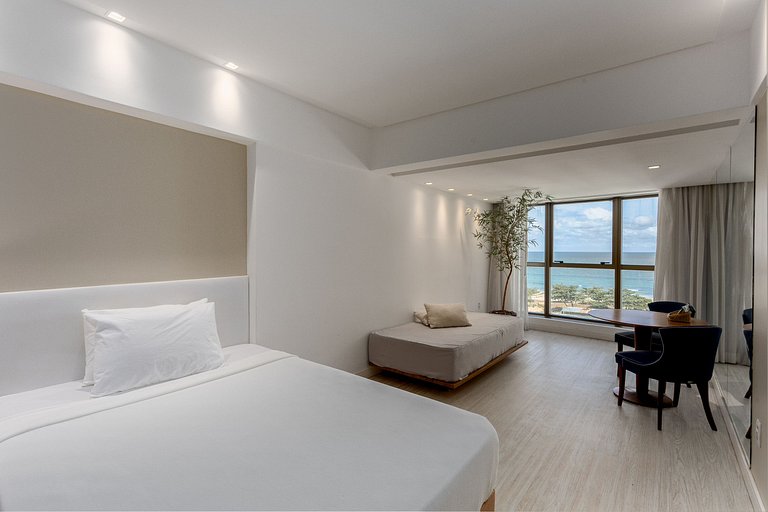 Flat Alto Luxo Beira Mar Com Duas Camas de Casal