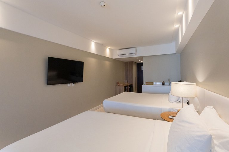 Flat Alto Luxo Beira Mar Com Duas Camas de Casal