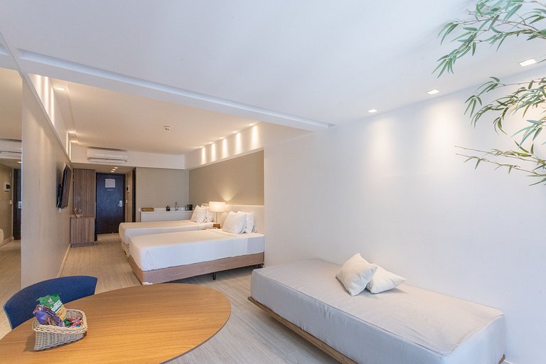 Flat Alto Luxo Beira Mar Com Duas Camas de Casal