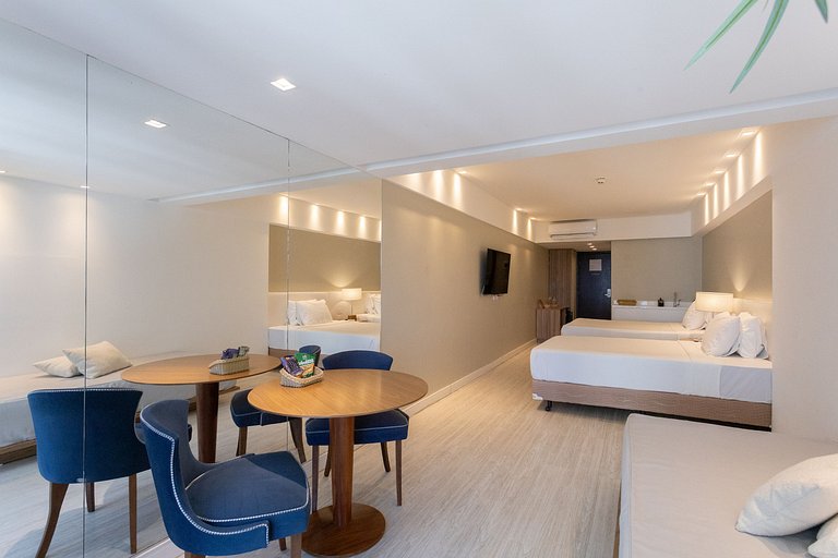 Flat Alto Luxo Beira Mar Com Duas Camas de Casal