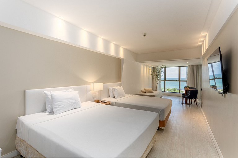 Flat Alto Luxo Beira Mar Com Duas Camas de Casal