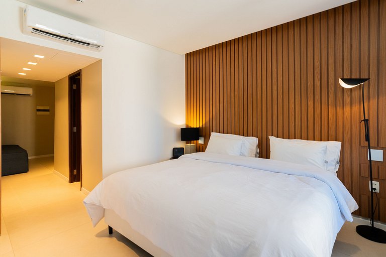 Flat Luxo Com Varanda Vista Mar