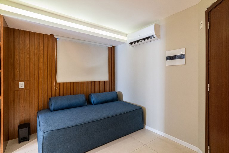 Flat Luxo Com Varanda Vista Mar