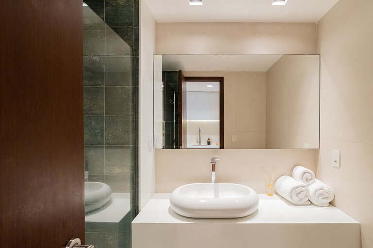 Flat Luxo Com Varanda Vista Mar