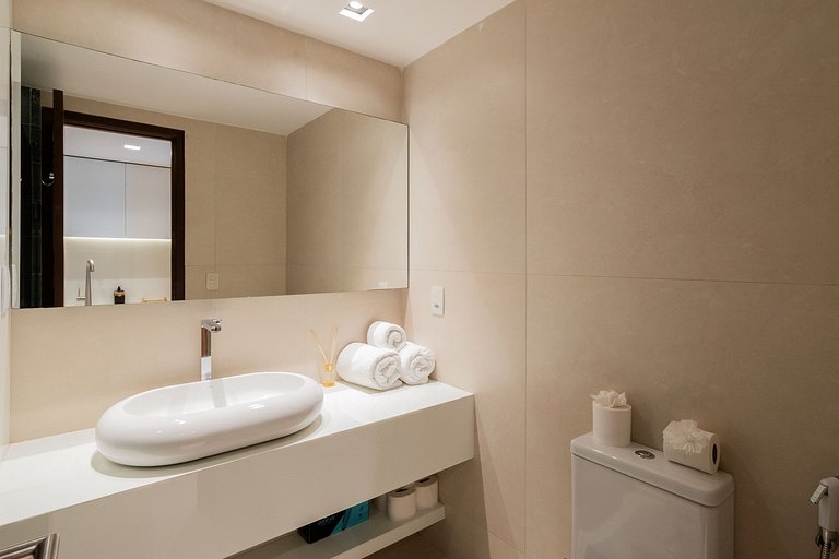 Flat Luxo Com Varanda Vista Mar
