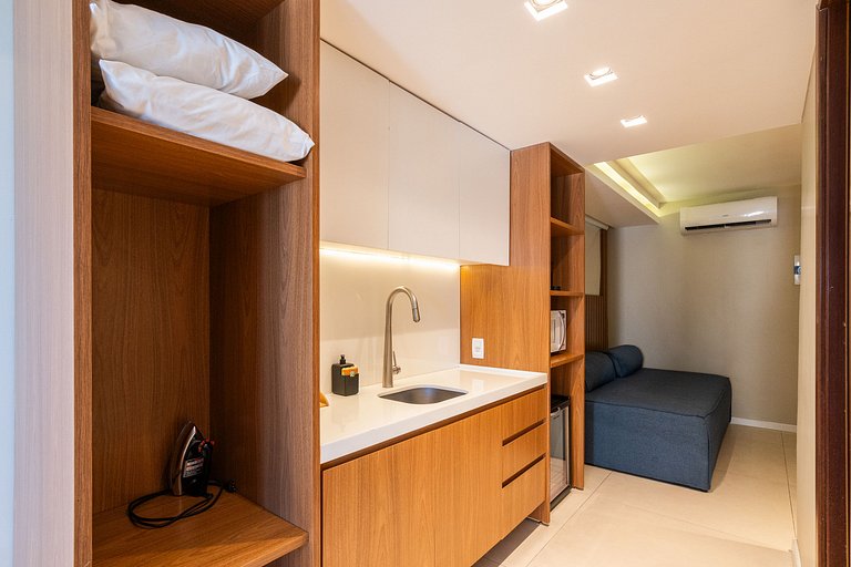 Flat Luxo Com Varanda Vista Mar