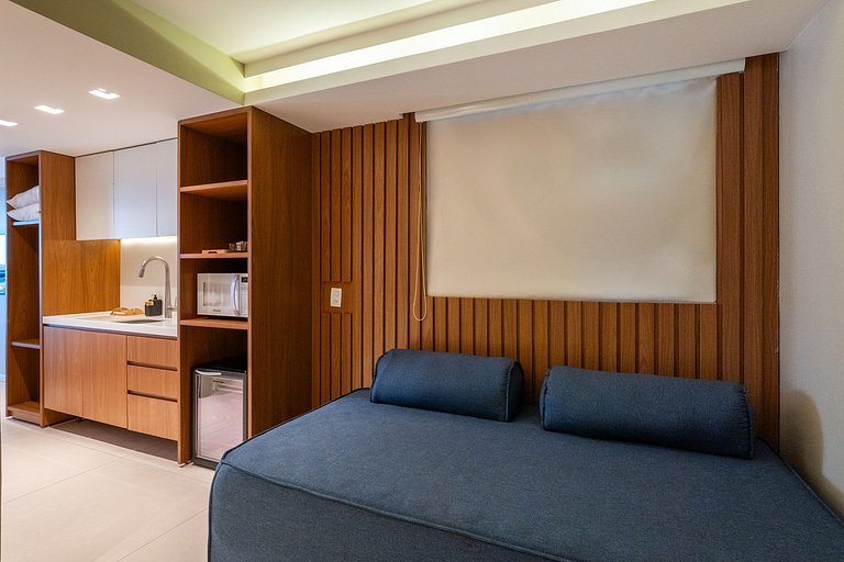 Flat Luxo Com Varanda Vista Mar
