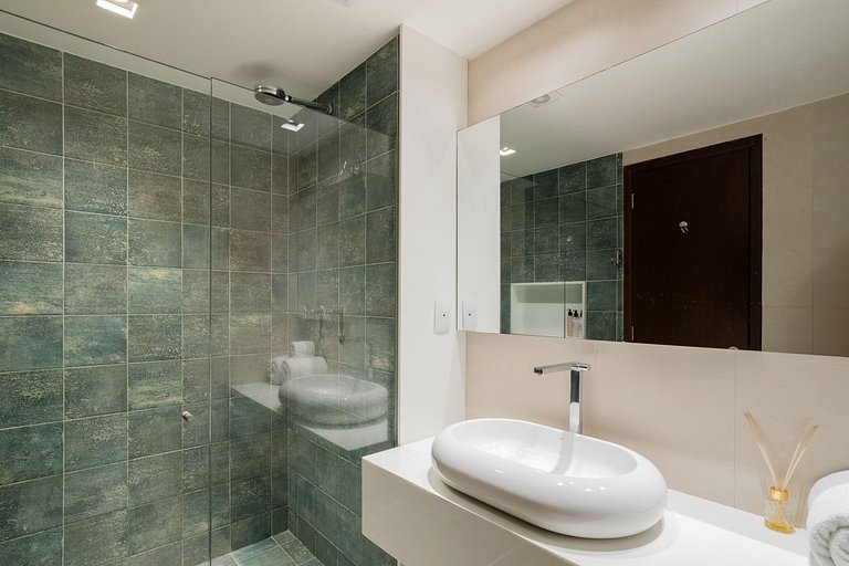 Flat Luxo Com Varanda Vista Mar